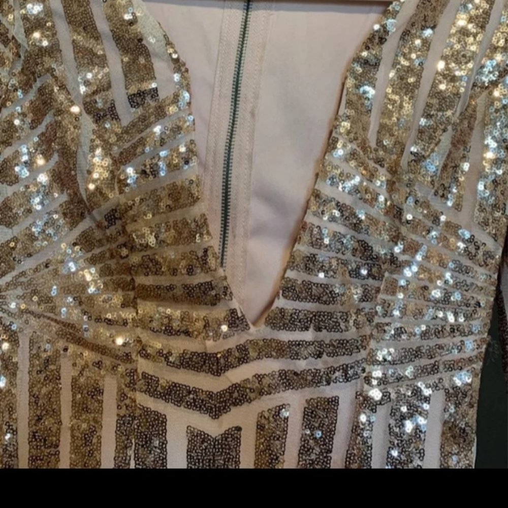 Gold party dress